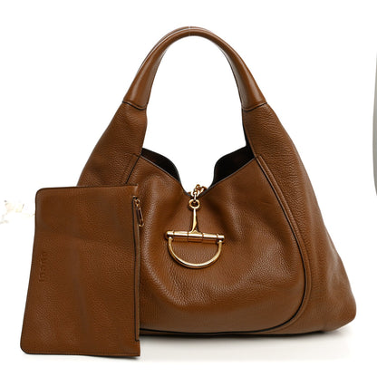 Maxi Calfskin Shoulder Bag - Brown