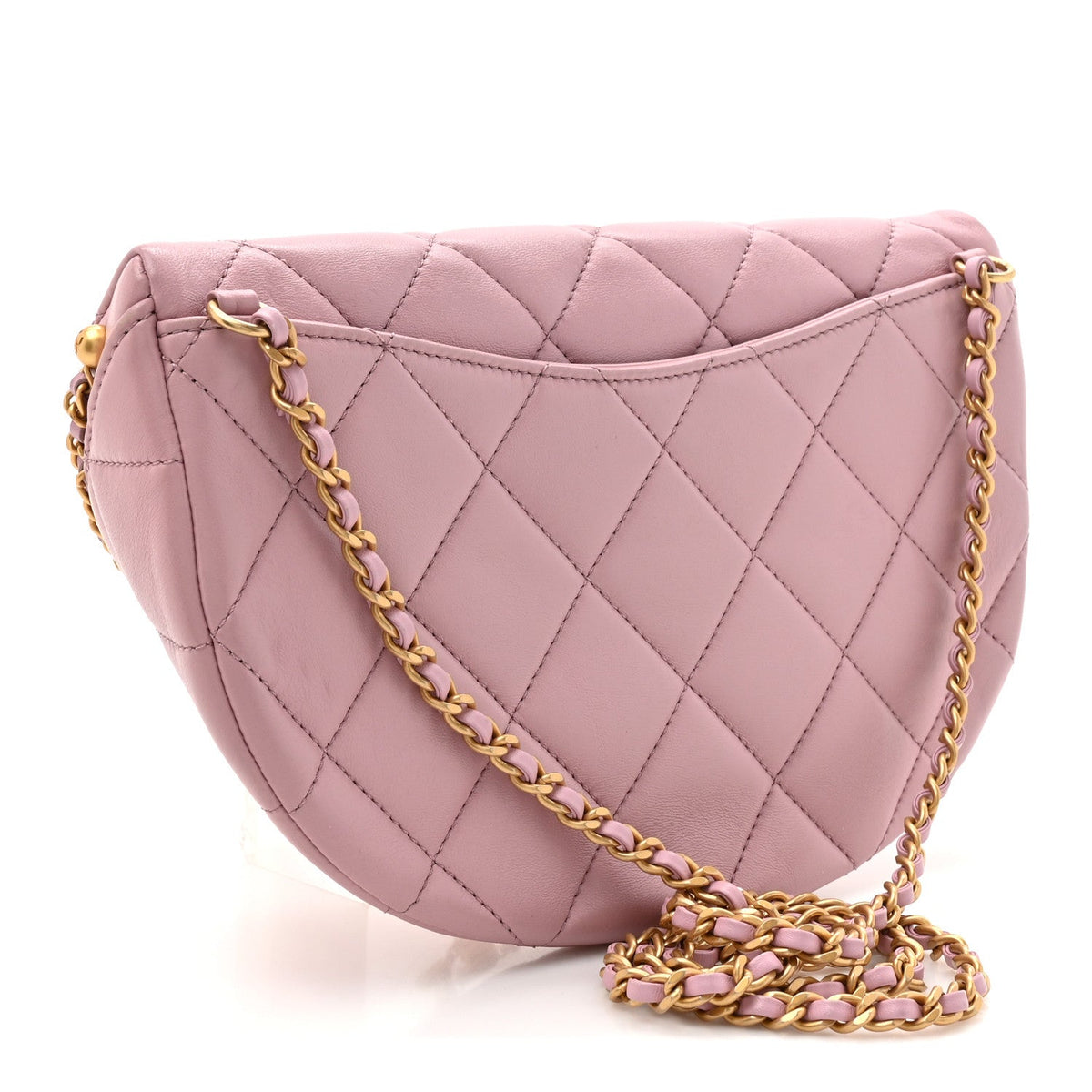 Quilted Lambskin Belt Bag - Pink
