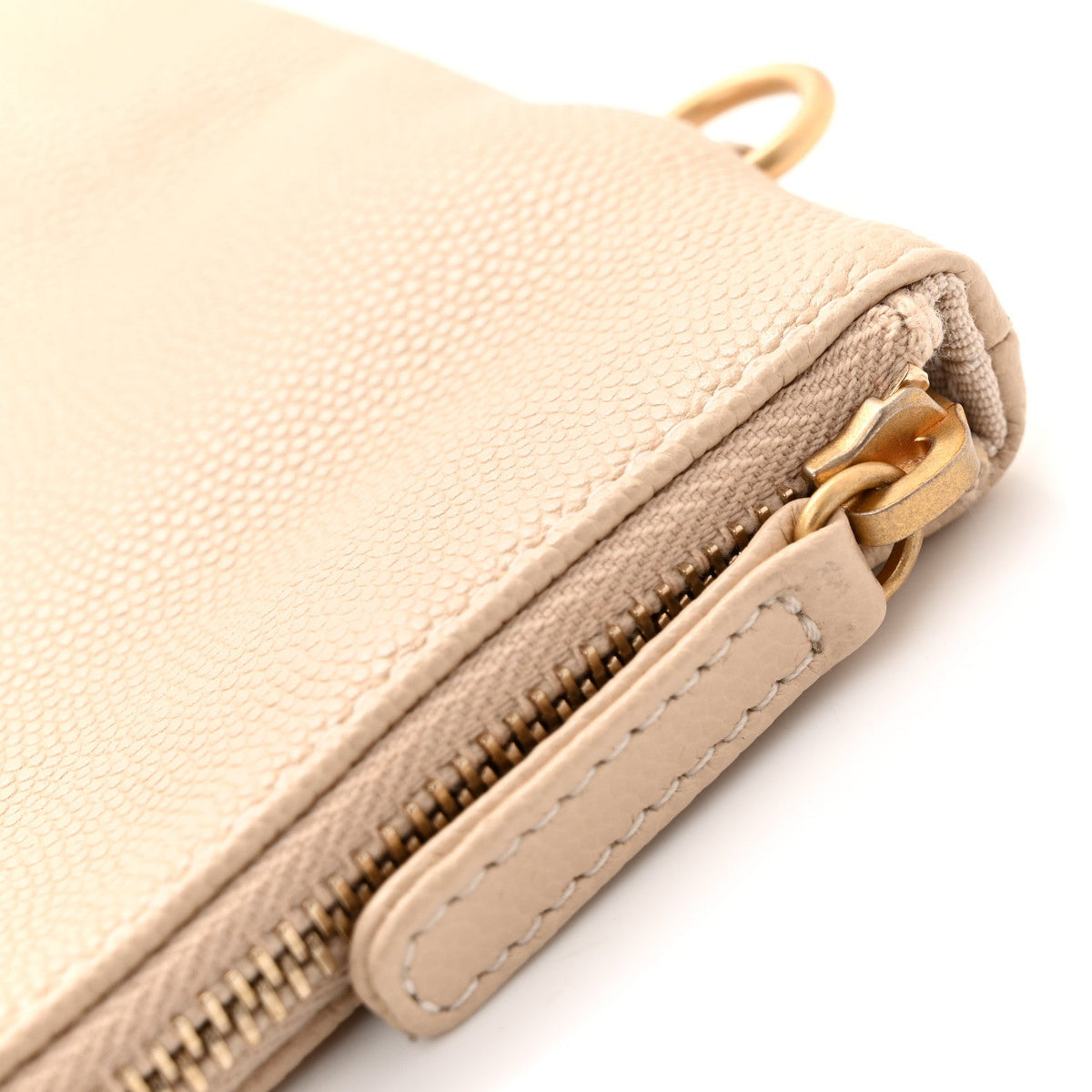 Large Caviar Tote Bag - Beige