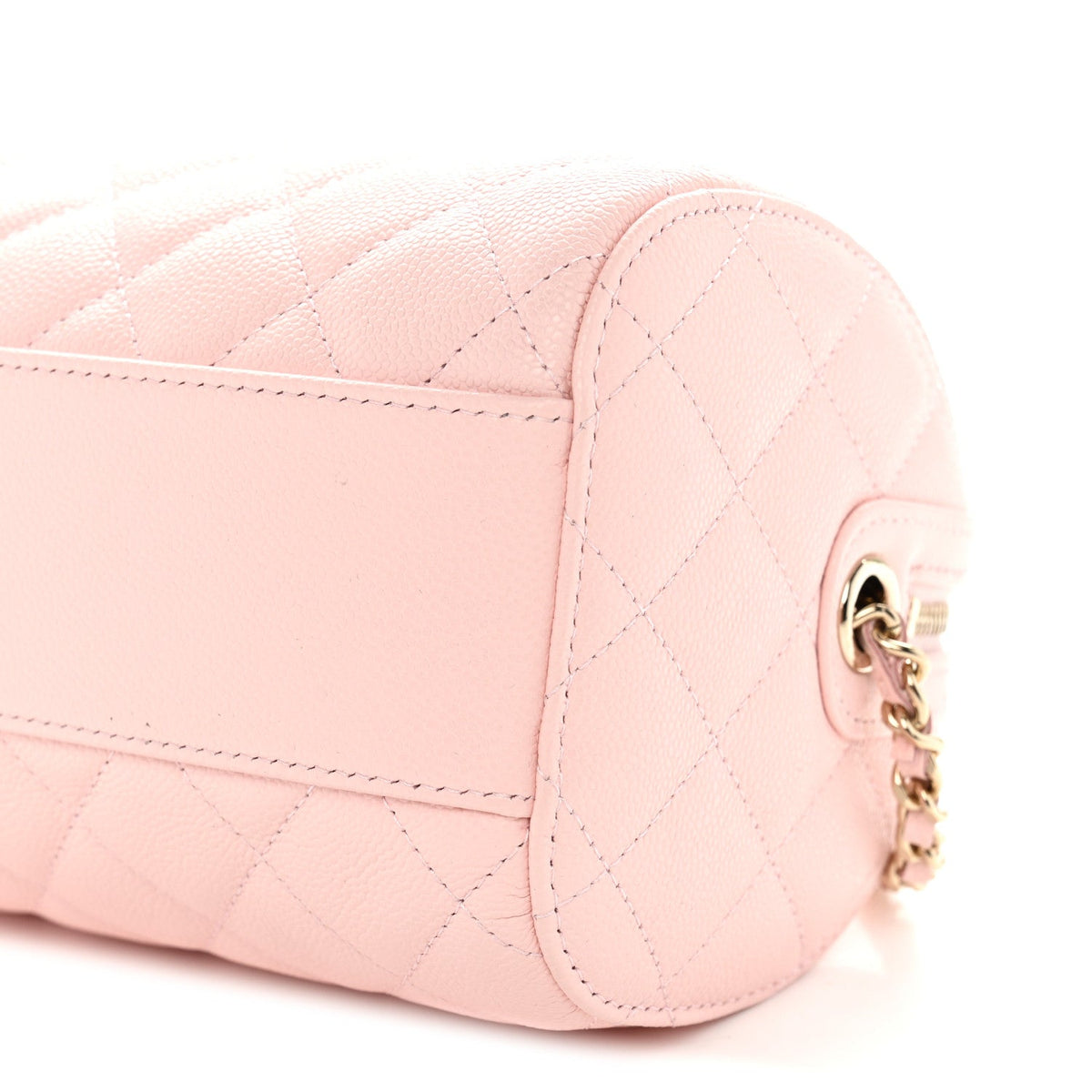 Quilted Caviar Clutch Bag - Pink