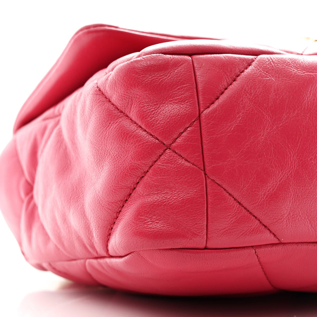 Medium Quilted Lambskin Flap Shoulder Bag - Pink