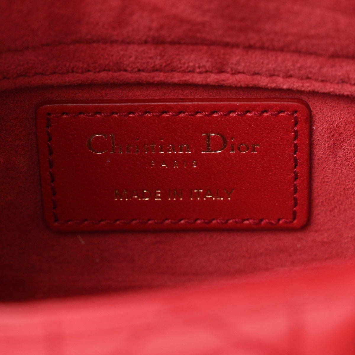 Lambskin Handbag - Red