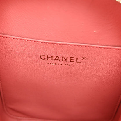 Quilted Caviar Handbag - Pink