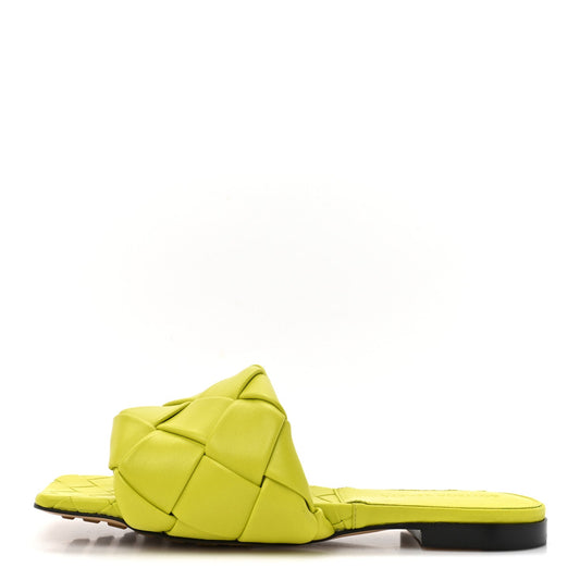 Bottega Venetanappa Maxi Intrecciato Lido Flat Sandals Kiwi