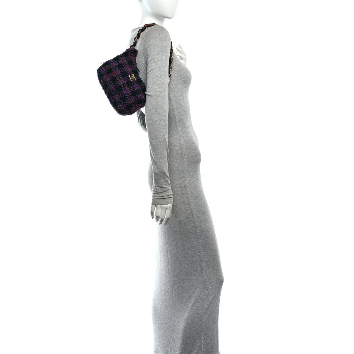 Quilted Hobo Bag - Purple