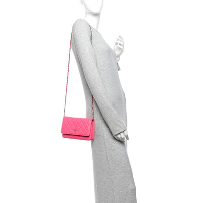 Quilted Caviar Wallet Bag