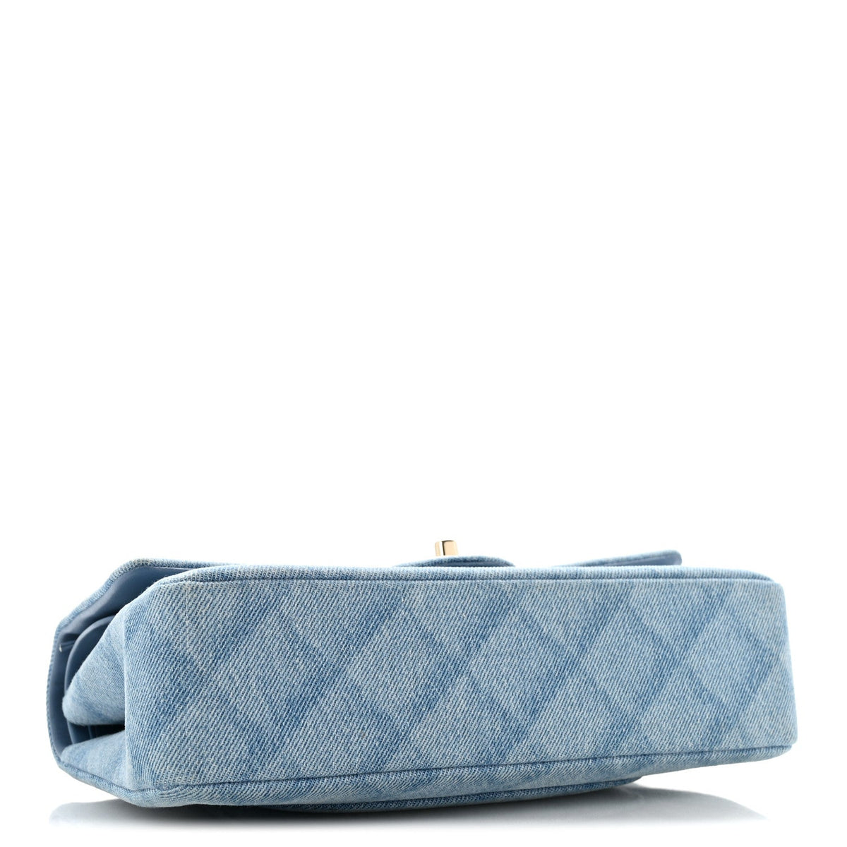 Medium Quilted Flap Shoulder Bag - Light Blue