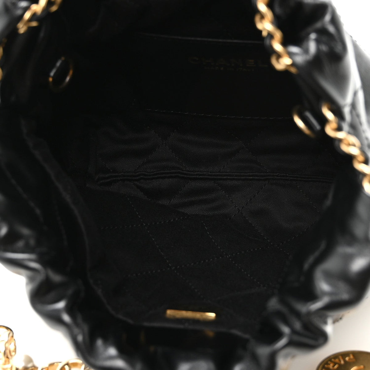 Mini Quilted Calfskin Handbag - Black