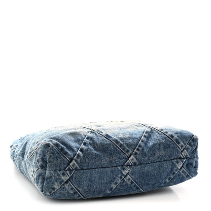 Small Quilted Handbag - Blue