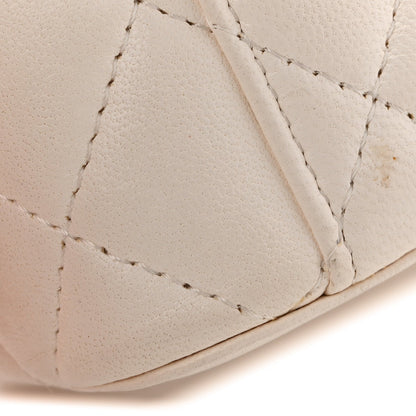Mini Quilted Lambskin Handbag - White
