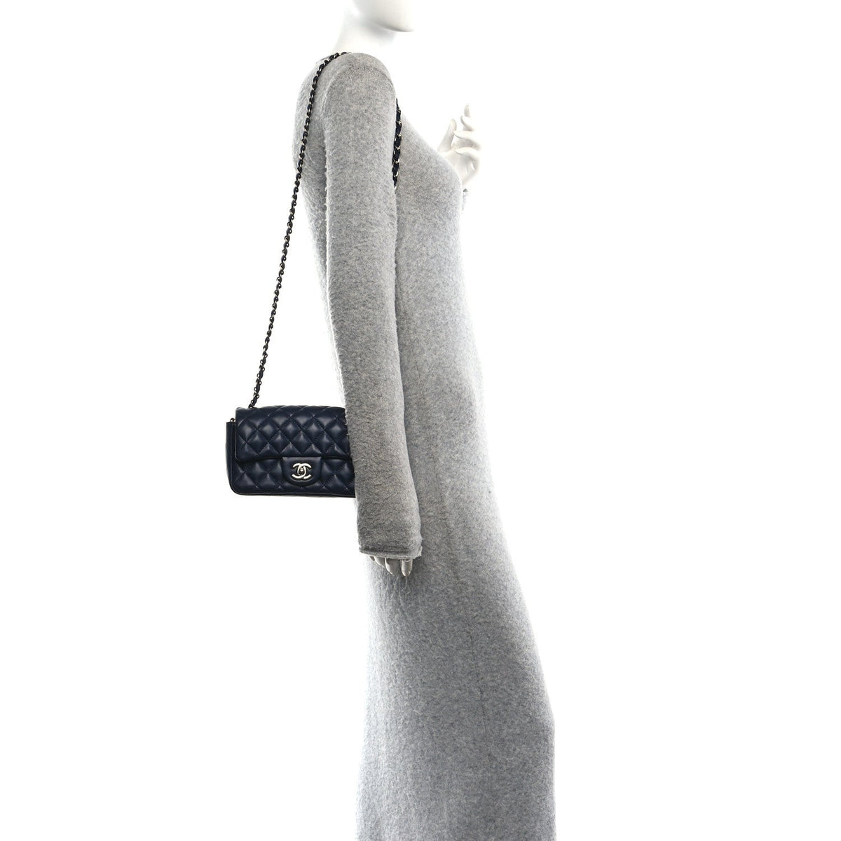Mini Quilted Lambskin Flap Shoulder Bag - Tan