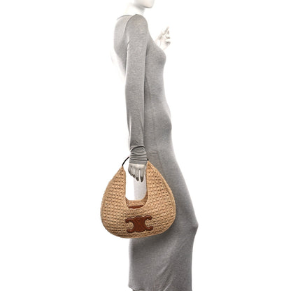 Calfskin Hobo Bag - Natural