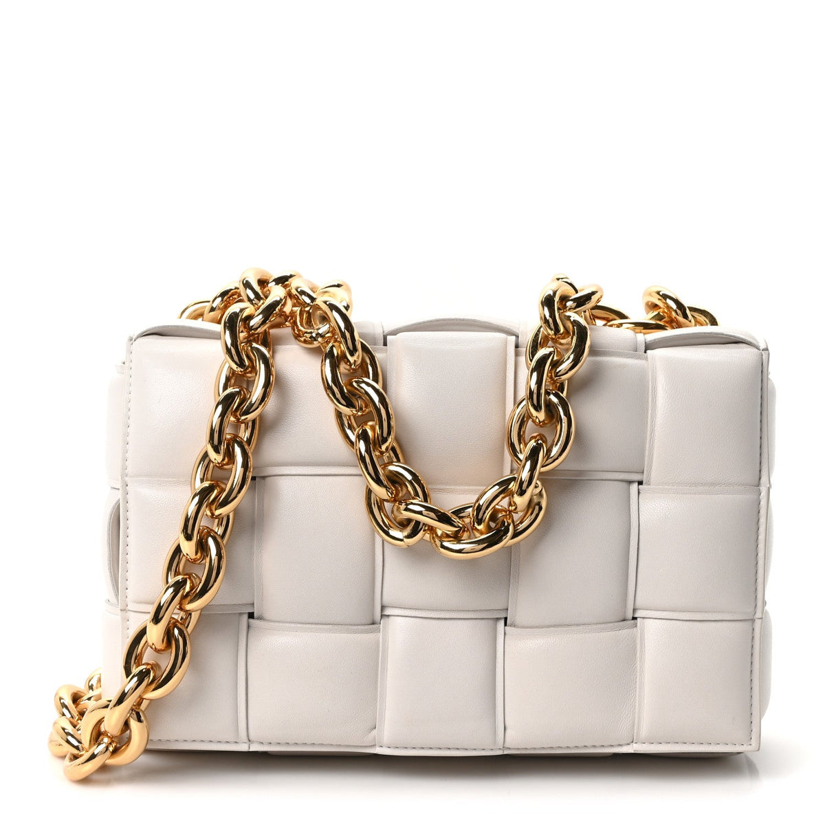 Maxi Lambskin Crossbody Bag - White