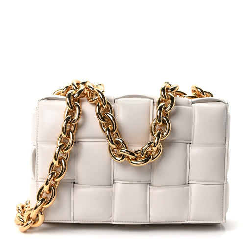 Maxi Lambskin Crossbody Bag - White