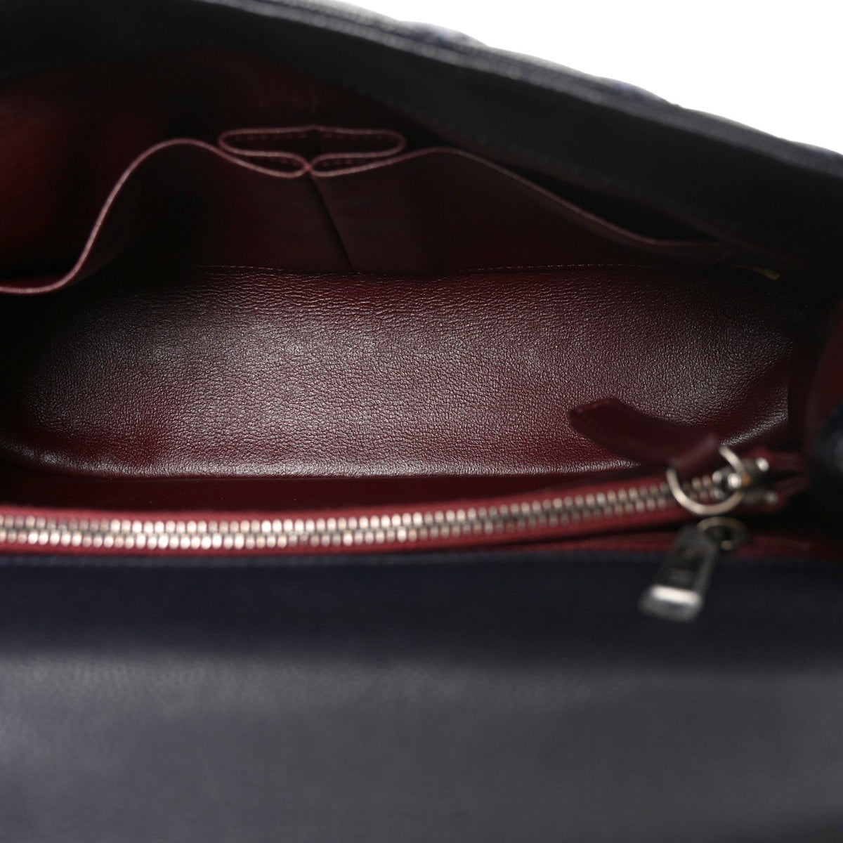 Small Quilted Caviar Flap Shoulder Bag - Blue