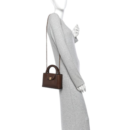 Nano Caviar Handbag - Brown