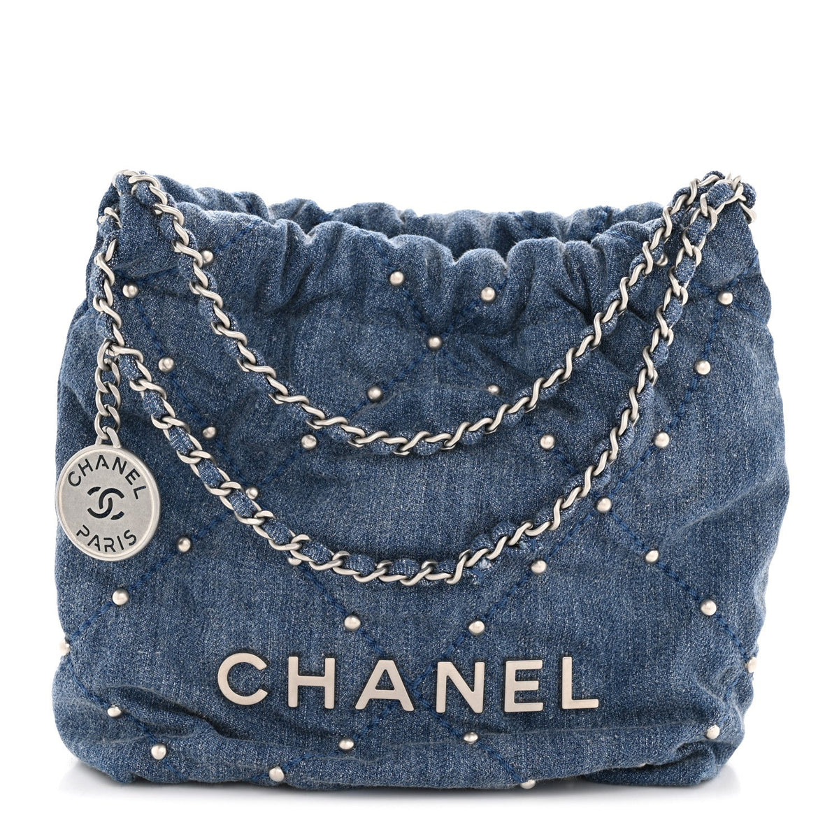 Mini Quilted Handbag - Blue
