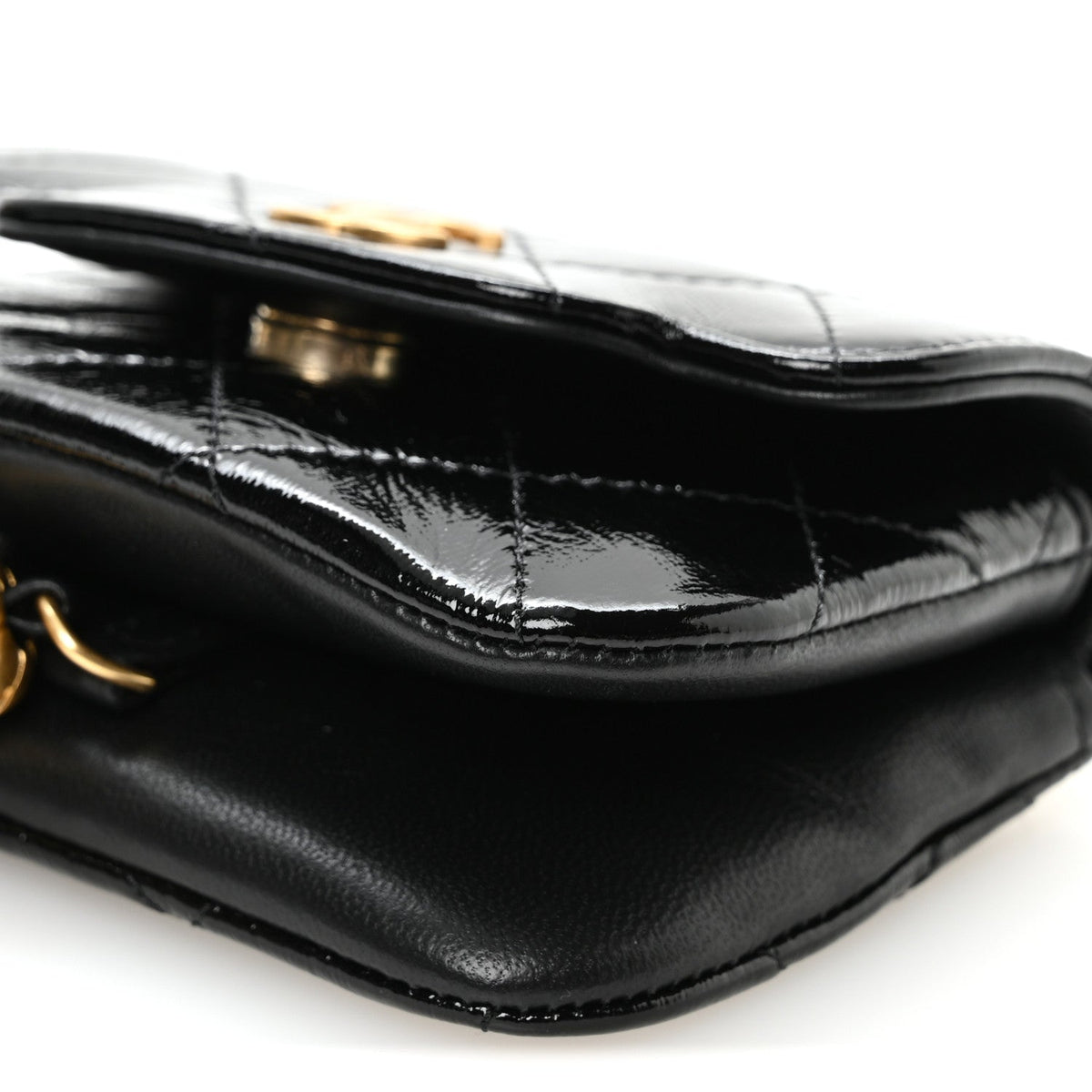 Quilted Lambskin Clutch Bag - Black