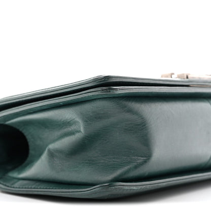 Medium Calfskin Flap Shoulder Bag - Green
