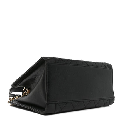Goatskin Shoulder Bag - Black