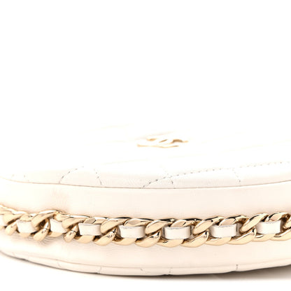 Quilted Lambskin Hobo Bag - White