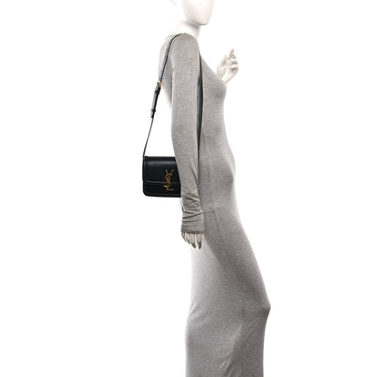 Small Calfskin Satchel Bag - Black