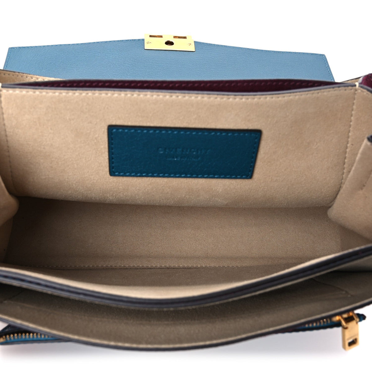 Medium Goatskin Suede Shoulder Bag - Blue