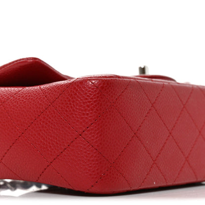 Mini Quilted Caviar Flap Shoulder Bag - Tan