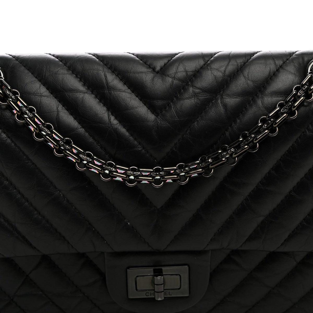 Quilted Calfskin Flap Shoulder Bag - Black