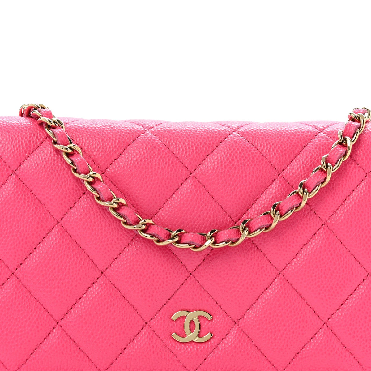 Quilted Caviar Wallet Bag