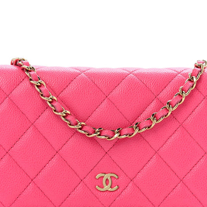 Quilted Caviar Wallet Bag