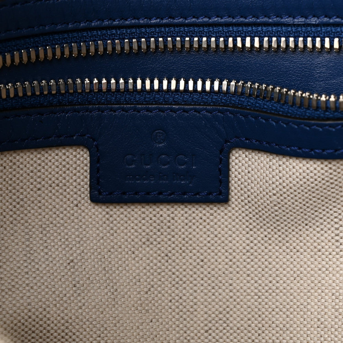 Medium Calfskin Pouch - Blue
