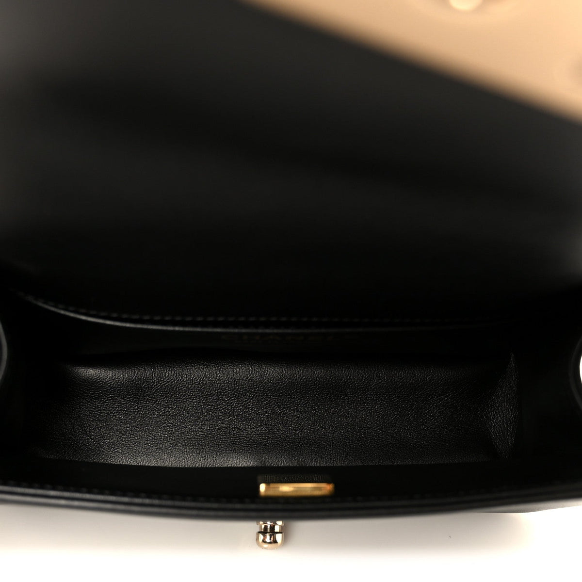 Small Quilted Lambskin Flap Shoulder Bag - Black