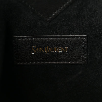 Small Calfskin Bucket Bag - Black