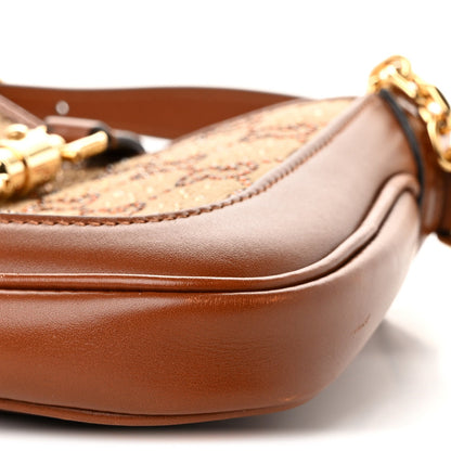 Mini Calfskin Canvas Hobo Bag