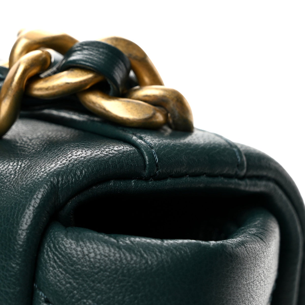 Medium Quilted Goatskin Flap Shoulder Bag - Blue