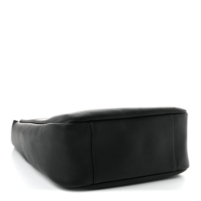 Large Calfskin Hobo Bag - Black