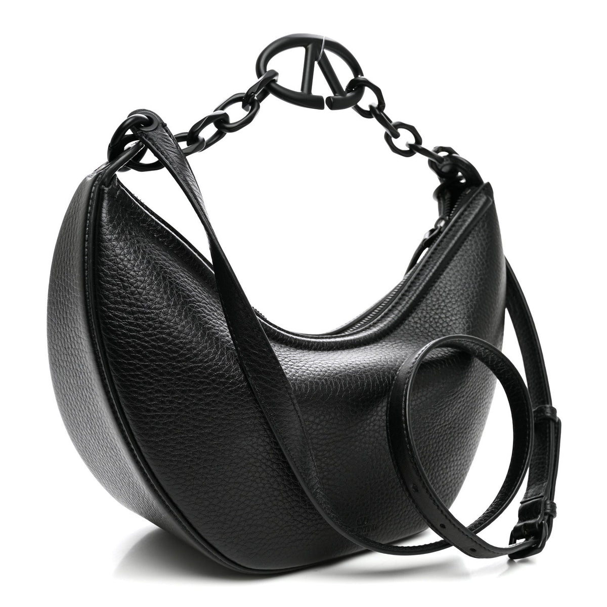 Small Calfskin Hobo Bag - Black