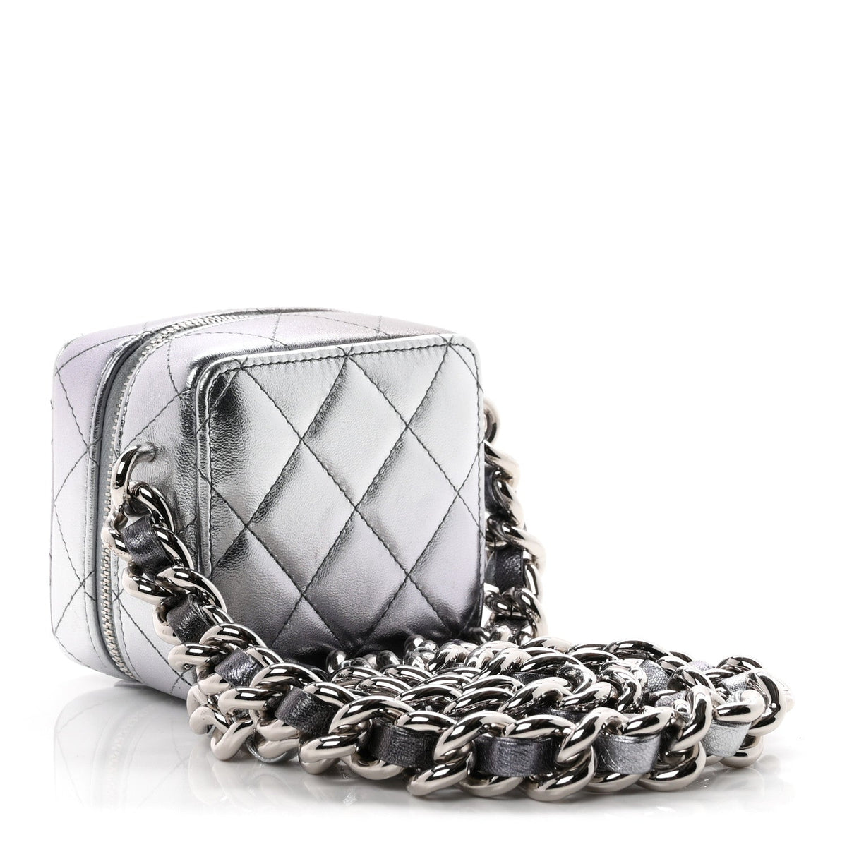 Quilted Lambskin Clutch Bag - Black