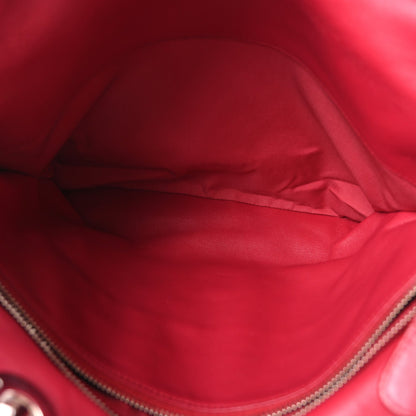 Medium Lambskin Tote Bag - Red