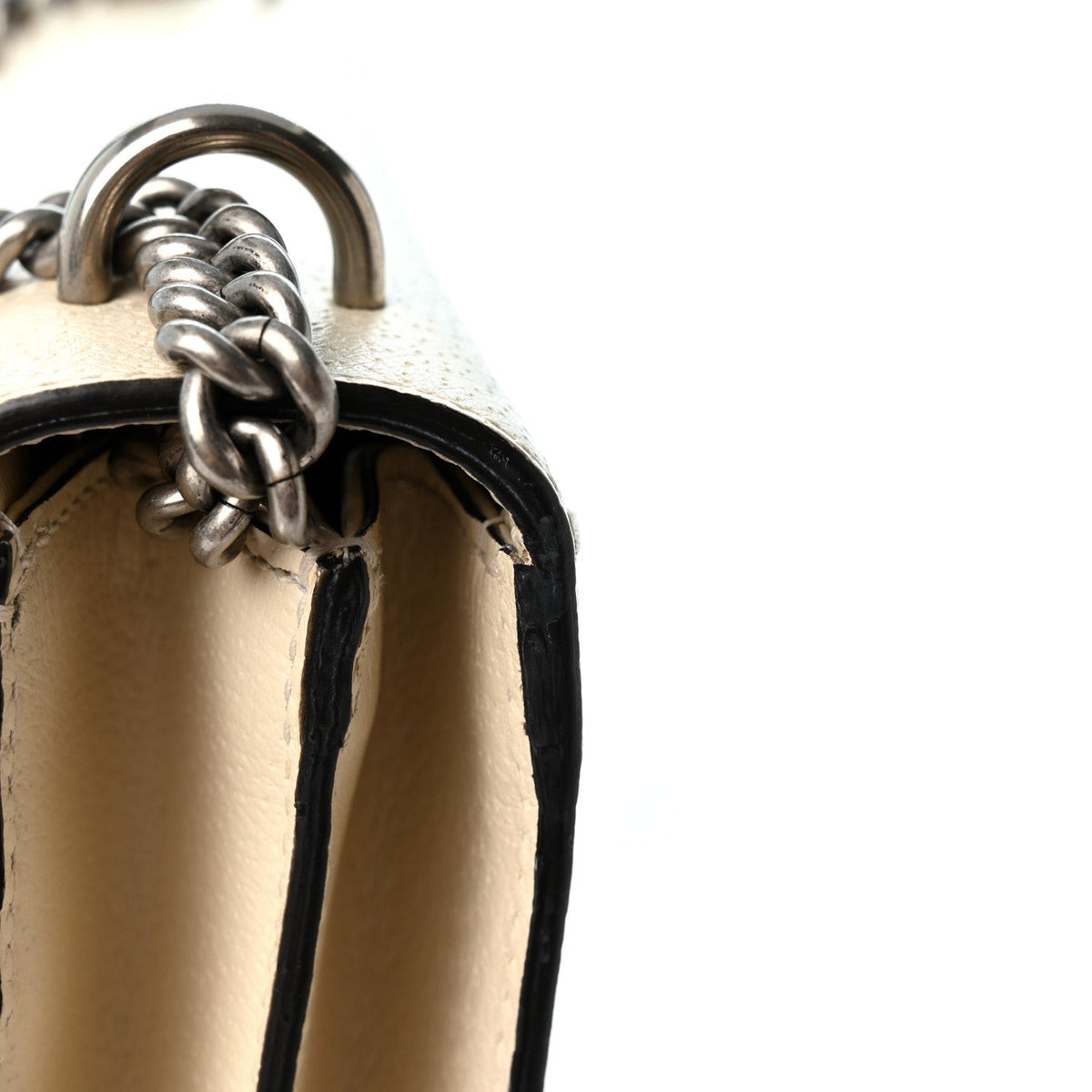Small Calfskin Shoulder Bag - White