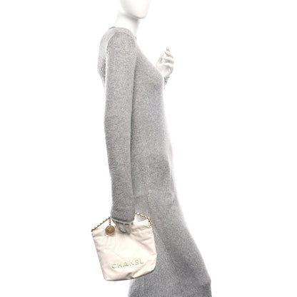 Mini Quilted Calfskin Handbag - White