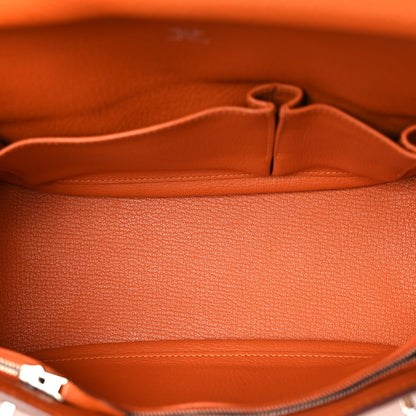 Taurillon Clemence Jypsiere 28 Orange Handbag
