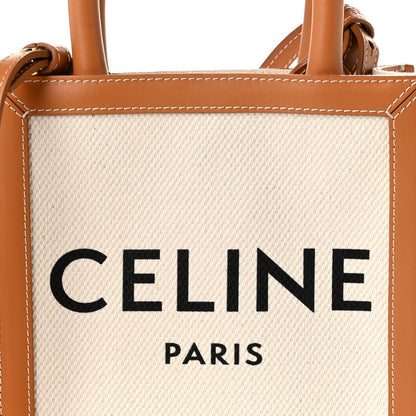 Mini Calfskin Canvas Handbag - Natural