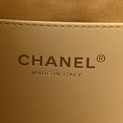 Mini Quilted Calfskin Handbag - Gold