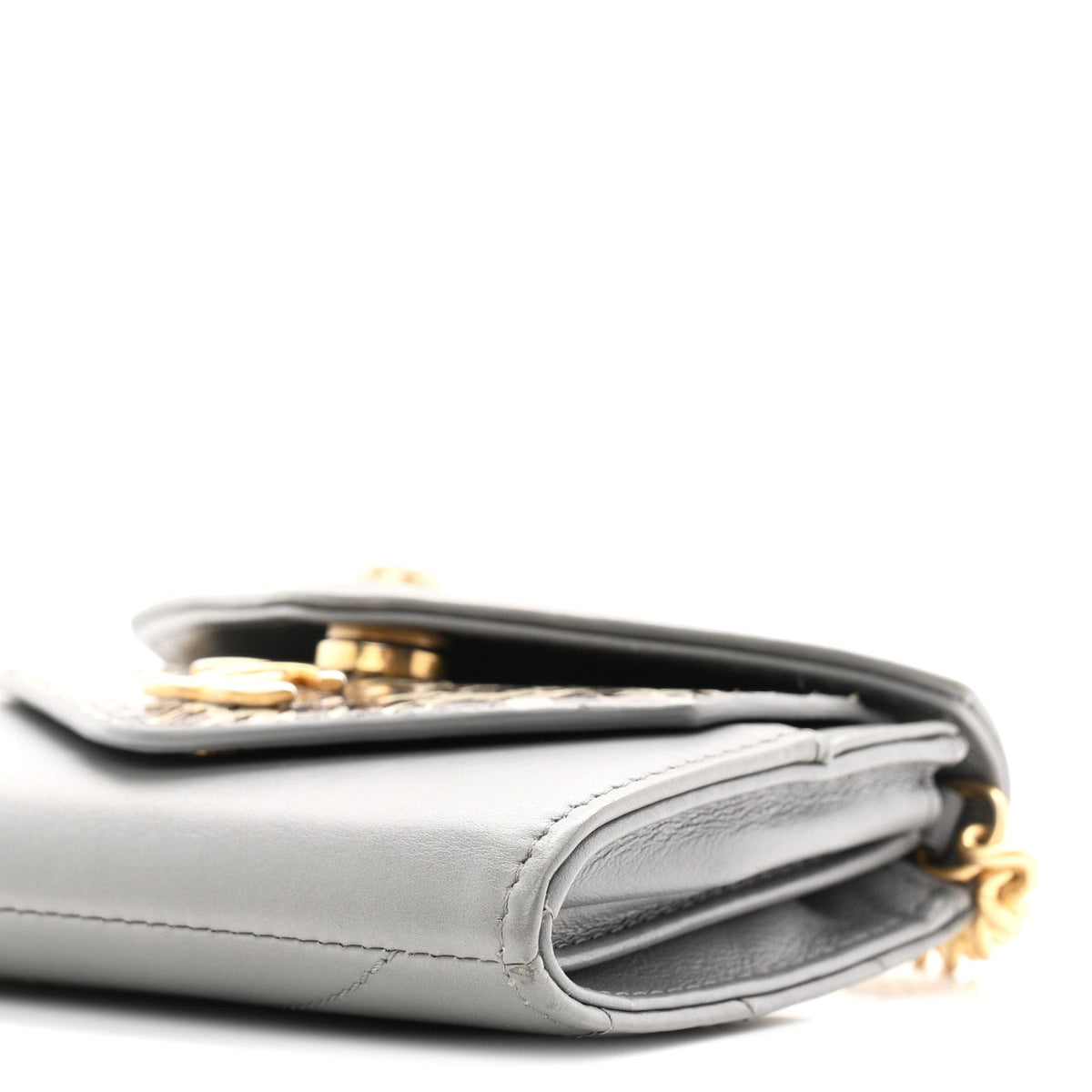 Calfskin Handbag - Grey
