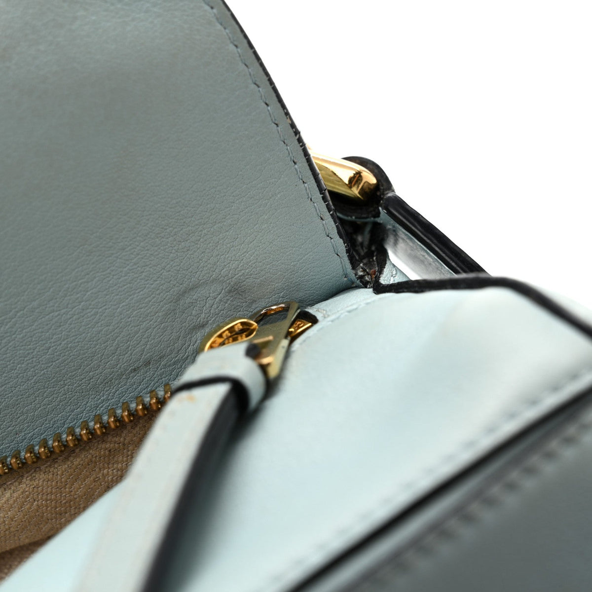 Small Calfskin Handbag - Light Blue