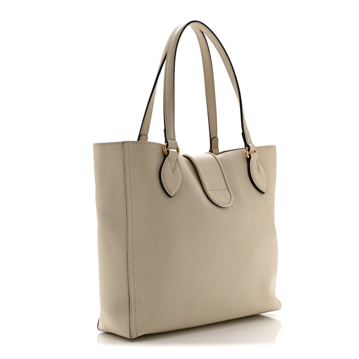 Small Calfskin Tote Bag - White