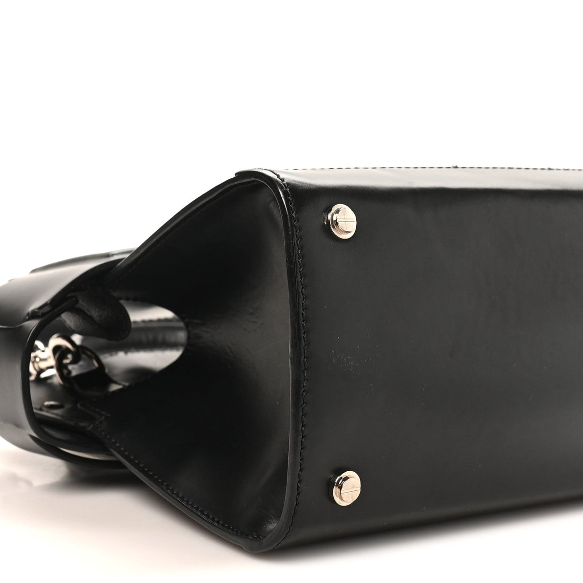 Mini Calfskin Satchel Bag - Black