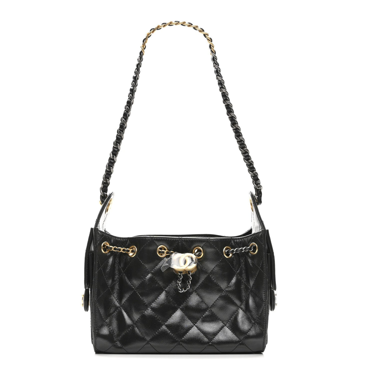 Mini Quilted Handbag - Black